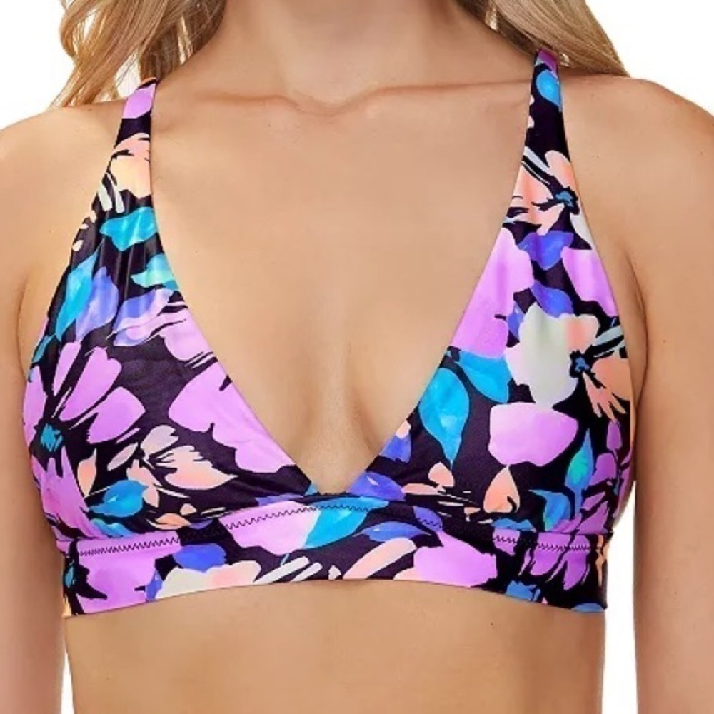 Raisins Juniors' Miami Printed Bikini Top NWOT size Small